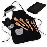 Kit Acessórios Utensílios Cozinha Bambu 8 Pçs Colher De Pau - Welf