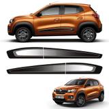 Kit Adesivo Faixa Lateral Kwid Modelo Original Cinza/Preto - Sportinox