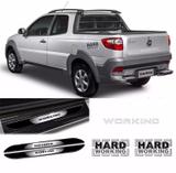 Kit Adesivo Hard Working Lateral + Soleira Black Over Strada - Sportinox