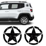 Kit Adesivos Estrela Militar Corroída Jeep Renegade Preto - Sportinox
