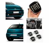 Kit Adesivos Fiat Black Diant Tras Vol Calotas Punto 08/16 - Sportinox