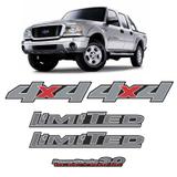 Kit Adesivos Ford Ranger Limited 3.0 4x4 2007 a 09 Cromado - Sportinox