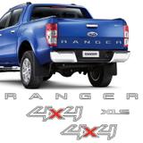 Kit Adesivos Ranger 4x4 E Xls Ford Ranger 13/16 Faixa Prata - Sportinox