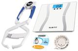 Kit Adipômetro clínico Prime Med + Balança digital 9 funções com trena e software avaliação física