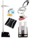 Kit Adipômetro clínico Prime Med + Balança + estadiômetro portátil e trena para avaliação física