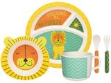 Kit Alimentação Infantil 5 Peças Oxford Bamboo - Leãozinho