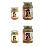 Kit Alimento 100 Natural Úmido Sem Conservantes Cães 4 un Pote Pró Pet 535g e 230g Galinhada Ração - Pote pro pet