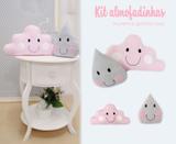 kit Almofada Decorativa Infantil Nuvem e Gota Menina - Bruna baby