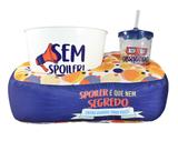 Kit Almofada Porta Pipoca Copos Individual Sem Spoiler - Zona criativa