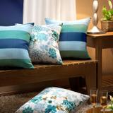 Kit Almofadas Essenciale 4 Peças Jacquard Casaborda 45cmx45cm Azul