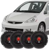 Kit Alto Auto Falante Honda Fit 2003 á 2015 Bomber 200w Rms