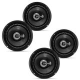 Kit Alto Falante Bravox 6" 240W RMS 4 Ohms Triaxial TR6 U 2 Pares