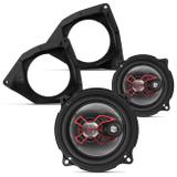 Kit Alto Falante Citroen C3 2003 a 2019 Bravox 5" 100W RMS 4 Ohms Triaxial Traseiro Preto Vermelho - Kit som e vídeo