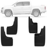 Kit Apara Barro Lameira Protetor Amarok 2011 2012 2013 2014 2015 2016 Preto 4 Peças - Metalplast