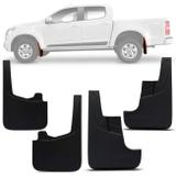 Kit Apara Barro Lameira Protetor S10 2013 2014 2015 2016 2017 2018 Preto 4 Peças - Metalplast