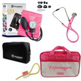 Kit Aparelho De Pressão com Estetoscópio Rappaport Incoterm com Bolsa - Pink