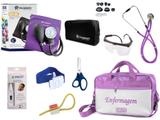 Kit Aparelho De Pressão com Estetoscópio Rappaport Incoterm Completo - Lilás
