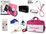 Kit Aparelho De Pressão com Estetoscópio Rappaport Incoterm Completo - Pink