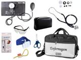 Kit Aparelho De Pressão com Estetoscópio Rappaport Premium Completo - Preto