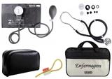 Kit Aparelho de Pressão com Estetoscópio Rappaport Premium Preto + Bolsa JRMED + Garrote Exclusivo JRMED