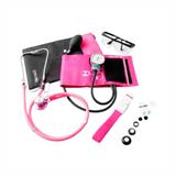 Kit Aparelho de Pressão Esfigmomanômetro e Estetoscópio Rappaport P.A.Med - Rosa