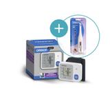Kit aparelho de pressao hem-6124br + termometro mc-245 omron