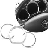 Kit Aplique Aro Cromado Painel Velocimetro Relógio Hilux 2005 a 2011 3 Peças - Serauto
