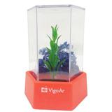 Kit aquário para peixe Betta - Beteira plástica Betta-Flex mini VigoAr 600ml - Transparente / Vermelho
