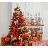 Kit Árvore De Natal Decorada 150Cm C/ 43 Enfeites + Pisca Pisca - Cromus
