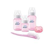 Kit Avent Classic+ 3 Mamadeiras Rosa Chupeta e Escova - Philips avent