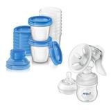 Kit Avent Copos Armazenar Leite e Extrator Manual - Philips Avent