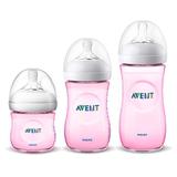 Kit Avent Petala 3 Mamadeiras Rosa 125 260 330ml - Philips avent