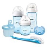 Kit Avent Petala Azul 6Pçs Mamadeira Dosador Escova Chupeta - Philips avent