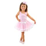 Kit Bailarina Luxo Rosa P Anjo Fantasias - Anjo brinquedos
