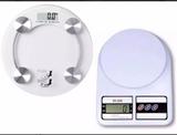 Kit Balanca Digital 180kg Eletronica Lcd Em Vidro e Balanca de Cozinha 10 KG - Hypem
