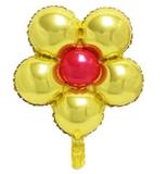 Kit BALÃO Bexiga Metálico FLOR DOURADO - 5UN - Import