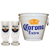 Kit Balde Cerveja + 2 Tulipa Corona Home Bar - Decore fácil shop