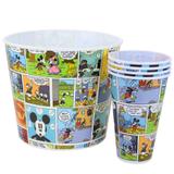 Kit Balde De Pipoca e Copos Mickey Hq Colors 10140060 - Zona criativa