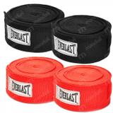 Kit Bandagem pro Style 4,60 M 2 Vermelhas + 2 Pretas Everlast