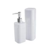 Kit Banheiro com Tampa Splash Branco 2 peças - Coza - Brinox
