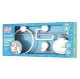 Kit banheiro lavello 5 peças branco herc