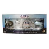 Kit Banheiro Metal Cromado Luxo 5 Peças CONEX - Conex tools