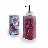 Kit Banheiro Saboneteira + Porta Escovas Porcelana Overwatch 400ml (BD01) - Bd net collections