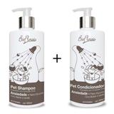 Kit Banho para cães Tratamento Bio Florais Floral Shampoo Condicionador Pêlos Escuros Tratamento Ansiedade - Bioflorais