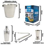 Kit Barman Conjunto Bar Coqueteleira 4 Pçs Profissional Jogo Inox - Loja catarinense