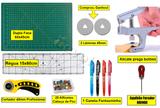 Kit Base De Corte 60x45 +régua 15x60 + Alicate Prega Botões - Levolpe