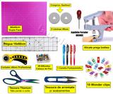 Kit Base De Corte Rosa 60x45 + Régua 15x60 + Alicate E Tesouras - Levolpe