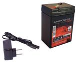 Kit Bateria 6v 4,5ah + Carregador - Moto Elétrica, Brinquedo - Unipower