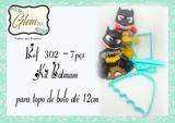 Kit batman para topo de bolo ate 10cm - Glem3d