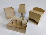 Kit Bebe Higiene Madeira Mdf Cru 7 peças Liso Fiação Brinde - Mdf store